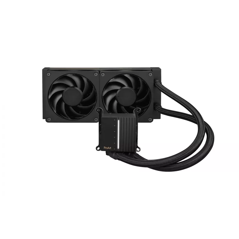 ASUS ProArt LC 240 skysčio aušintuvas, 240 mm radiatorius, 120 mm ventiliatoriai, juodas, palaiko LGA1700/AM5/AM4/115x/1200