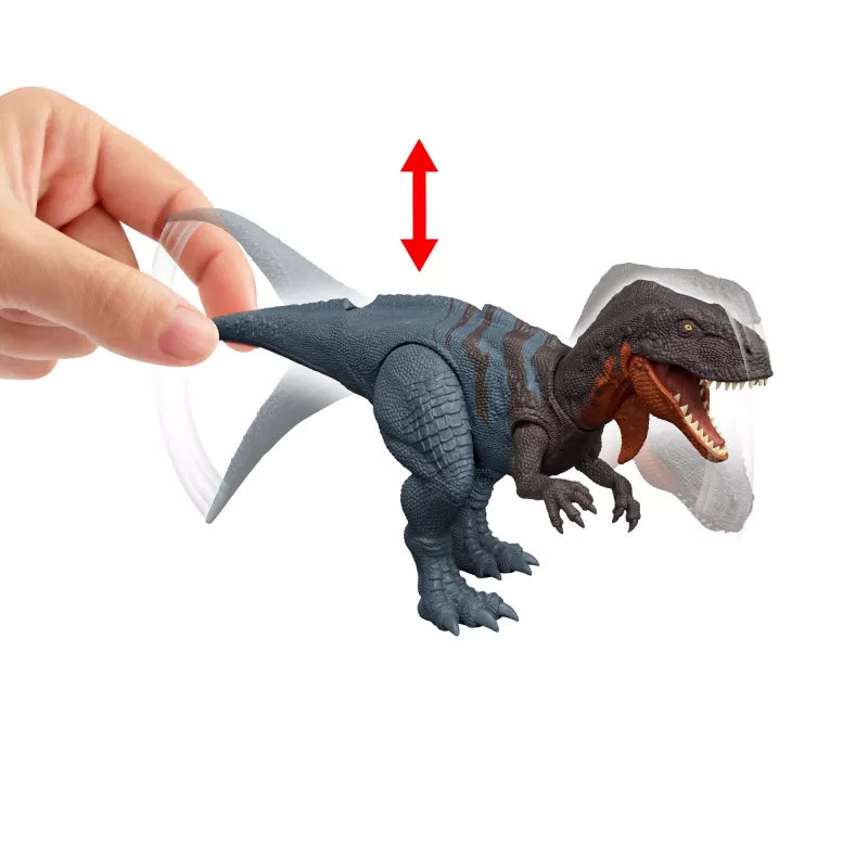 Jurassic World Rebirth Laukinis Riaumojimas Abelisauras Dinozaurų Žaislas, Uodega Valdomas Ataka Krimtimas ir Garsas