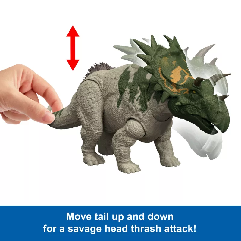 MATTEL Jurassic World Wild Roar Spiclypeus JGB89 – kolekcinė dinozaurų figūrėlė