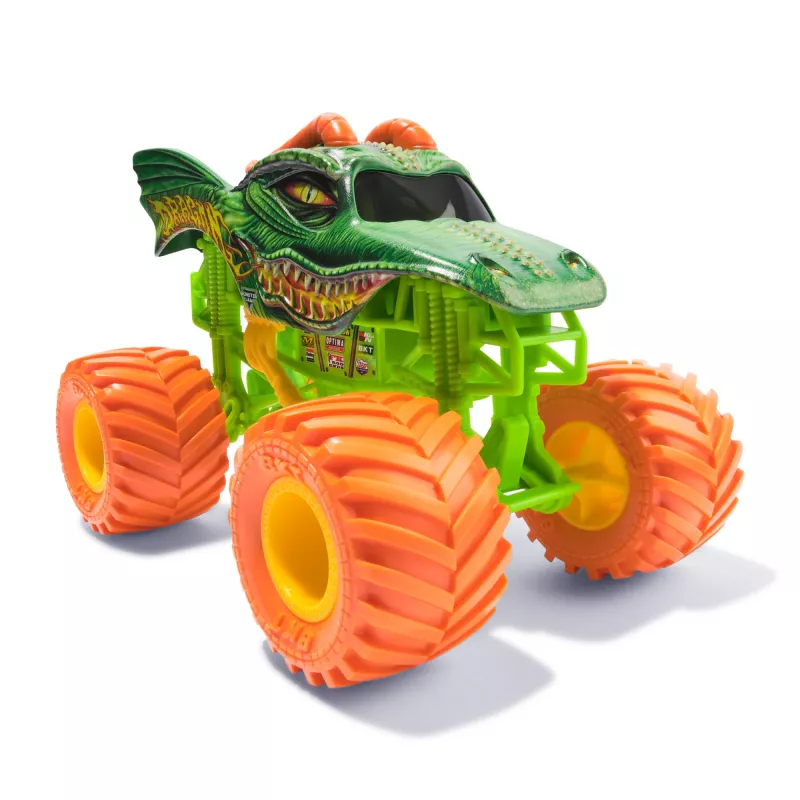 Monster Jam oficialus Drakono monstrų sunkvežimis, kolekcinis liejimo modelis, 1:24 mastelis, žaislas vaikams nuo 3 metų