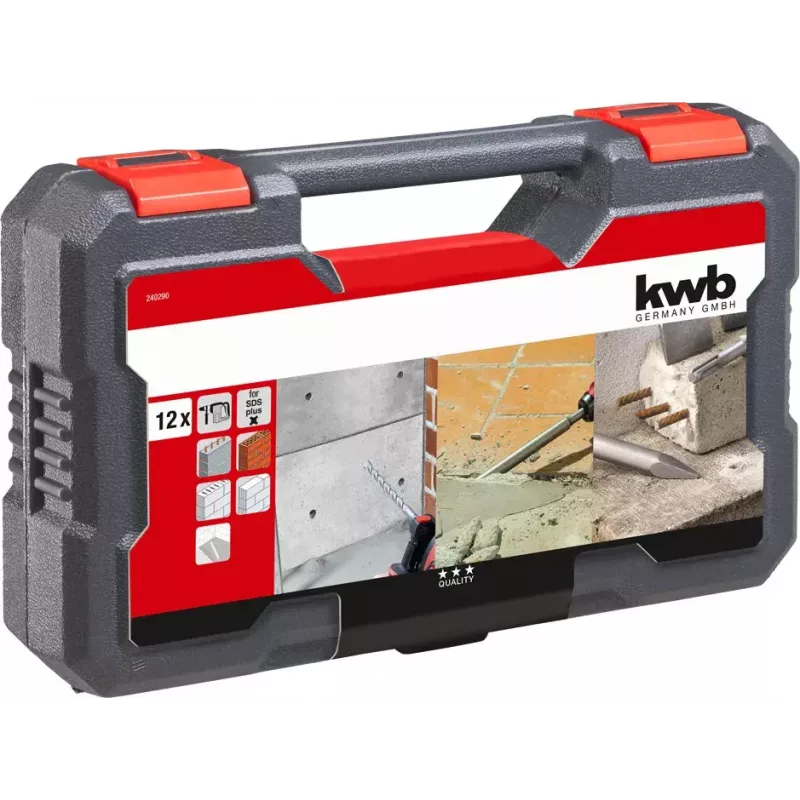 Gręžtų ir kaltų rinkinys KWB 240290 12 vnt. 5 mm skersmuo