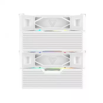 Oro aušintuvas procesoriui Montech NX600 ARGB 120 mm ventiliatorius, Baltas, 800–2000 RPM, hidrodinaminis guolis, palaiko AM4/AM5/LGA115x/1200/1700
