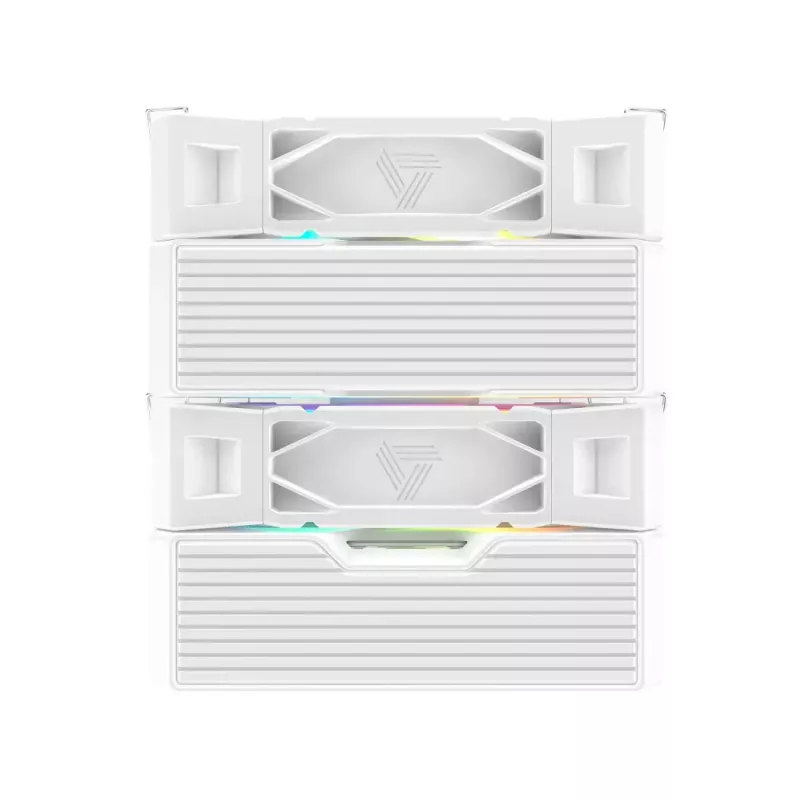 Oro aušintuvas procesoriui Montech NX600 ARGB 120 mm ventiliatorius, Baltas, 800–2000 RPM, hidrodinaminis guolis, palaiko AM4/AM5/LGA115x/1200/1700
