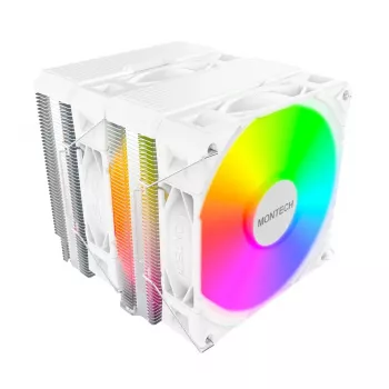 Oro aušintuvas procesoriui Montech NX600 ARGB 120 mm ventiliatorius, Baltas, 800–2000 RPM, hidrodinaminis guolis, palaiko AM4/AM5/LGA115x/1200/1700