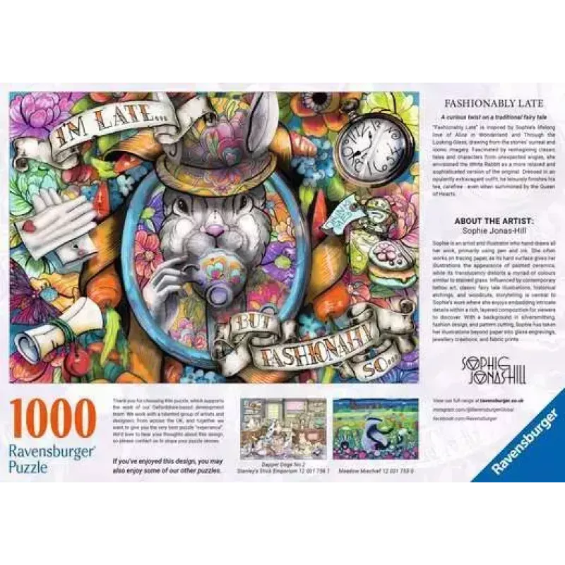 Dėlionė Ravensburger Fashionably Late — 1000 dalių, peizažas, 700 × ? mm