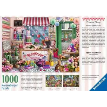 Dėlionė Ravensburger Blossoms Flower Shop 1000 dalių, 700 mm plotis