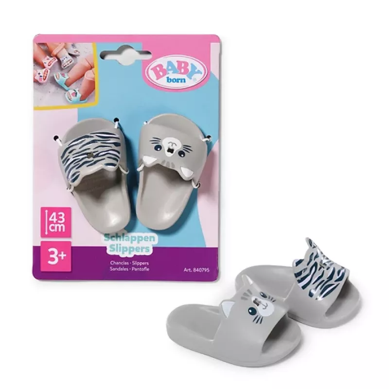 BABY born Šlepetės 3 skirtingos 43 cm lėlės bateliai