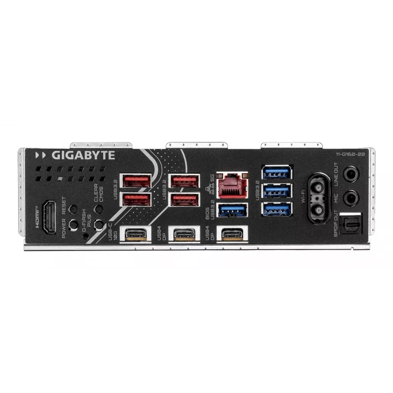GIGABYTE X870E EAGLE X3D WIFI7 pagrindinė plokštė – palaiko AMD Ryzen 9000 CPU, 14+2+2 fazių VRM, DDR5 iki 9000 Hz (OC), 1xPCIe 5.0 + 3xPCIe 4.0, Wi-Fi 7, 5GbE LAN, USB 4
