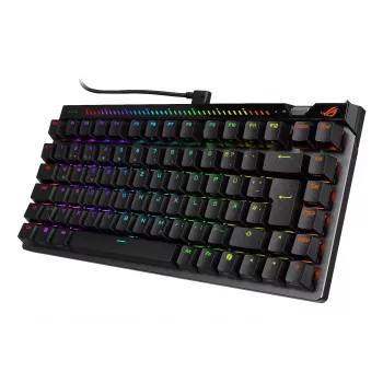 Mechaninė žaidimų klaviatūra ASUS ROG Falchion Ace 75% – USB, magnetiniai-mechaniniai jungikliai, RGB, juoda