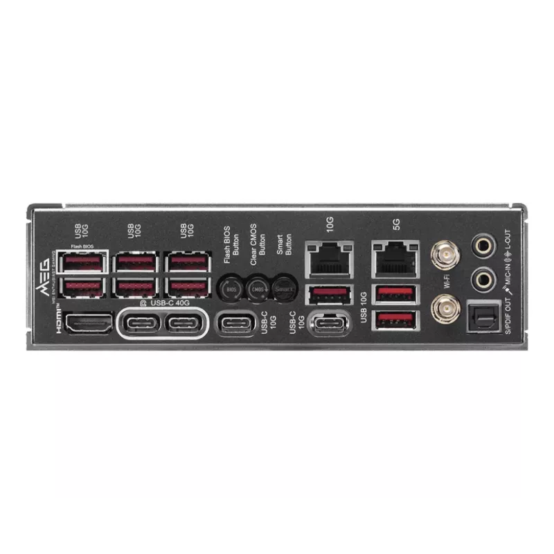 Motininė plokštė MSI MEG X870E ACE MAX AM5 su 4x DDR5, 4x SATA, 5x M.2 (7E85-001R)