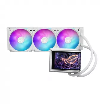 Skysčio aušintuvas ASUS ROG RYUO IV 360 ARGB WHT — 360 mm radiatorius, 120 mm ventiliatoriai, Baltas