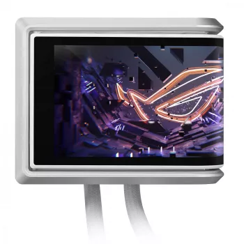 Skysčio aušintuvas ASUS ROG RYUO IV 360 ARGB WHT — 360 mm radiatorius, 120 mm ventiliatoriai, Baltas
