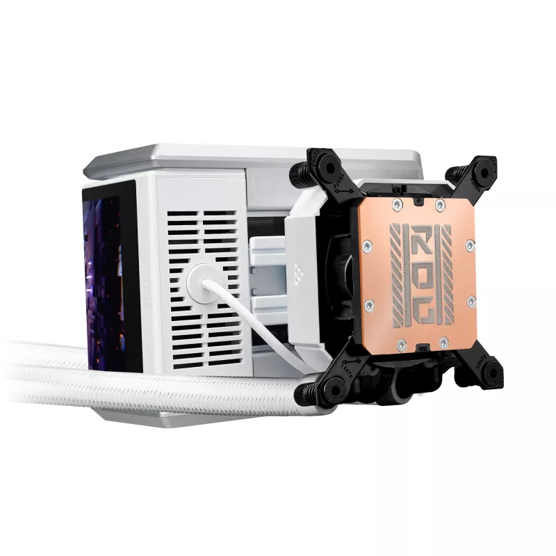Skysčio aušintuvas ASUS ROG RYUO IV 360 ARGB WHT — 360 mm radiatorius, 120 mm ventiliatoriai, Baltas