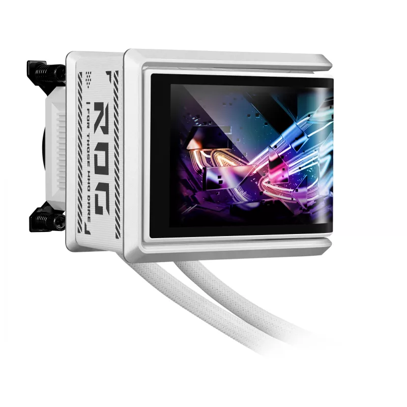 Skysčio aušintuvas ASUS ROG RYUO IV 360 ARGB WHT — 360 mm radiatorius, 120 mm ventiliatoriai, Baltas