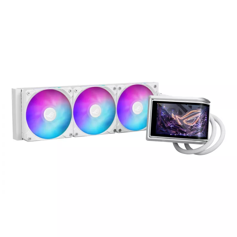 Skysčio aušintuvas ASUS ROG RYUO IV 360 ARGB WHT — 360 mm radiatorius, 120 mm ventiliatoriai, Baltas