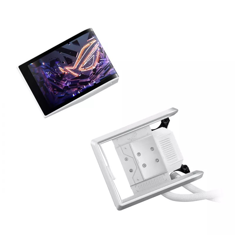 Skysčio aušintuvas ASUS ROG RYUO IV 360 ARGB WHT — 360 mm radiatorius, 120 mm ventiliatoriai, Baltas
