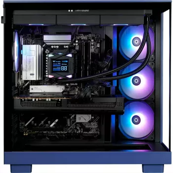 Stalinis žaidimų kompiuteris THERMALTAKE FTW V380XL 9070XT violetinis/permatomas su Windows 11 Pro