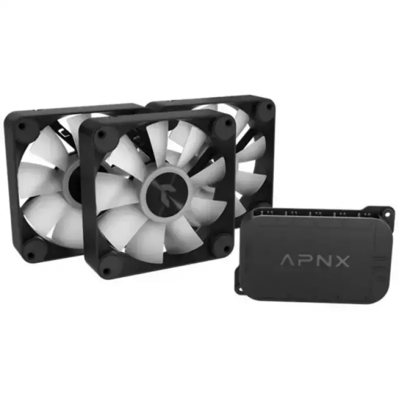 APNX FP1-120 120 mm korpuso ventiliatoriai 3 vnt. (juodi)