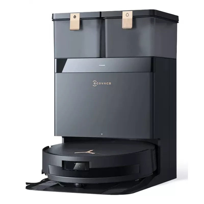 Robotinis dulkių siurblys Ecovacs Deebot T50 MAX PRO OMNI Gen2 — 3000Pa siurbimo galia, 180 min veikimo laikas, juodas