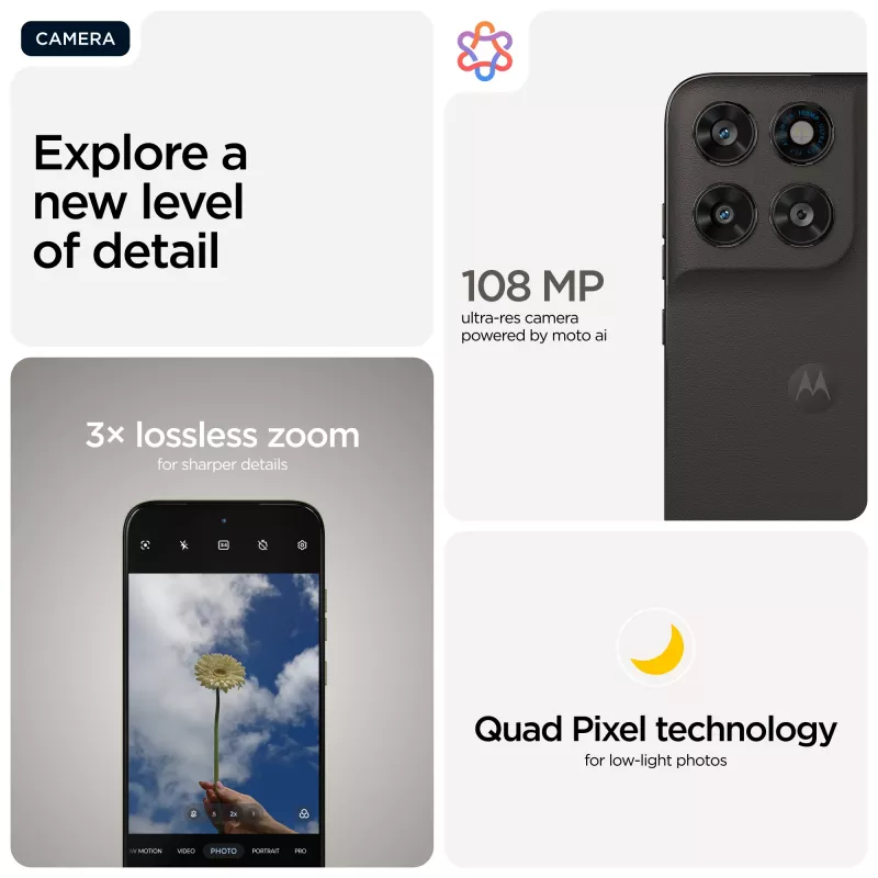Motorola moto g77 17,3 cm (6,8 colio) hibridinis dviejų SIM „Android 16.0“ 5G USB Type-C 8 GB 256 GB 5200 mAh juoda