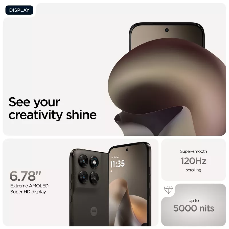 Motorola moto g77 17,3 cm (6,8 colio) hibridinis dviejų SIM „Android 16.0“ 5G USB Type-C 8 GB 256 GB 5200 mAh juoda
