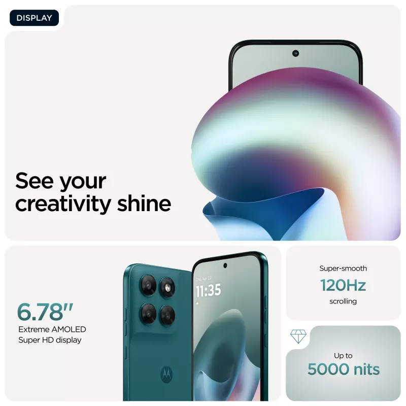 Mobilusis telefonas Motorola moto g77 17,3 cm (6,8 colio) hibridinis dviejų SIM kortelių Android 16.0 5G USB Type-C 8 GB 256 GB 5200 mAh žalias