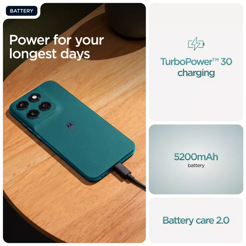 Mobilusis telefonas Motorola moto g77 17,3 cm (6,8 colio) hibridinis dviejų SIM kortelių Android 16.0 5G USB Type-C 8 GB 256 GB 5200 mAh žalias