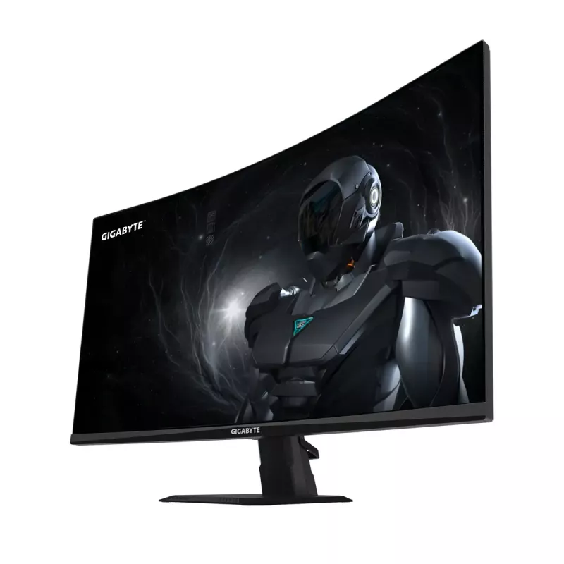 GIGABYTE GS27FCA 27 colių išlenktas FHD žaidimų monitorius - 1920 x 1080, 200Hz, 1 ms, 250 cd/m², FreeSync Premium, HDR Ready, HDMI 2.0, DisplayPort 1.4