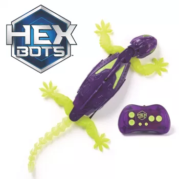 HEX BOTS švytintis tamsoje gekonas, įkraunamas nuotolinio valdymo robotas vaikams, lipantis sienomis, išdaigų žaislas, tinkamas berniukams ir mergaitėms nuo 4 metų