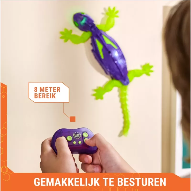 HEX BOTS švytintis tamsoje gekonas, įkraunamas nuotolinio valdymo robotas vaikams, lipantis sienomis, išdaigų žaislas, tinkamas berniukams ir mergaitėms nuo 4 metų