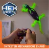 HEX BOTS švytintis tamsoje gekonas, įkraunamas nuotolinio valdymo robotas vaikams, lipantis sienomis, išdaigų žaislas, tinkamas berniukams ir mergaitėms nuo 4 metų