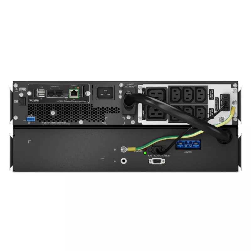APC Smart-UPS On-Line, 2200VA, Ličio jonų, Rackmount 4U, 230V, 6x C13+2x C19 IEC lizdai, Tinklo kortelė, Ilgas veikimo laikas, Bėgių rinkinys