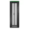 Laisvai pastatomas serverio stovas APC Easy Rack 48U (juodas) su stogu, ratukais, kojelėmis, 4 kronšteinais, šoninėmis plokštėmis — 2258 x 800 x 1200 mm
