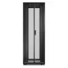 Laisvai pastatomas serverio stovas APC Easy Rack 48U (juodas) su stogu, ratukais, kojelėmis, 4 kronšteinais, šoninėmis plokštėmis — 2258 x 800 x 1200 mm