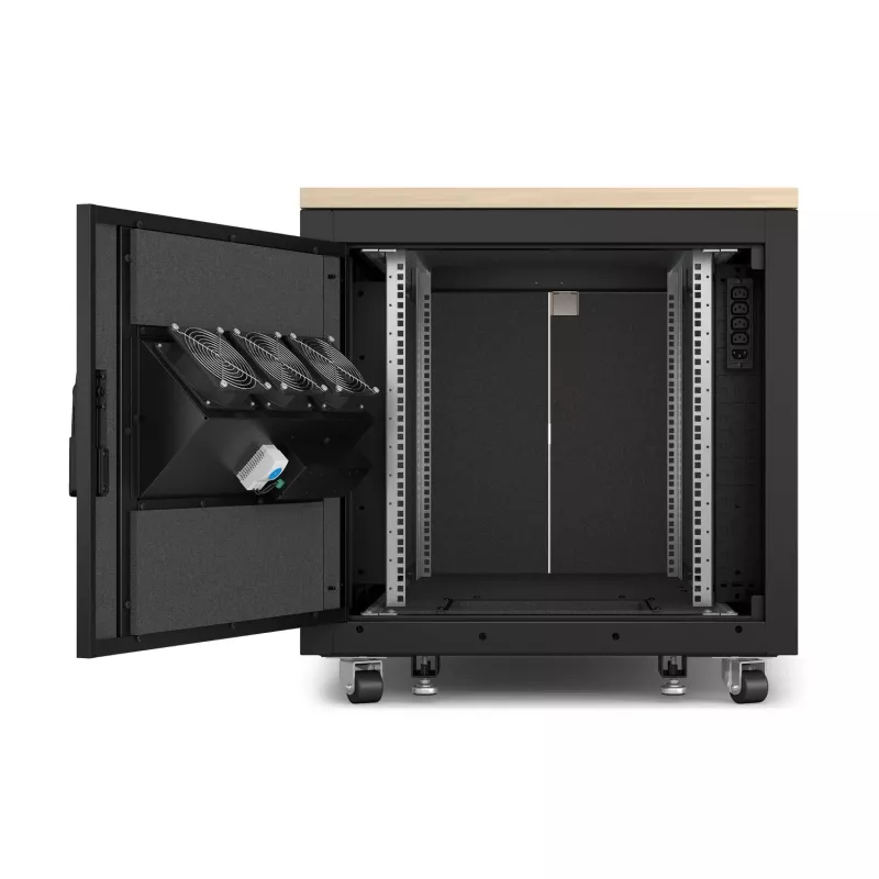 APC NetShelter Soundproof 12U serverio spinta su triukšmo slopinimu, Klevo spalvos