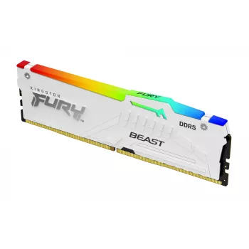 Kingston FURY Beast 16GB DDR5 6400MT/s CL32 atminties modulis baltas RGB