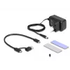 DeLOCK USB Type-C keitiklis, skirtas M.2 NVMe SSD ir SATA SSD/HDD klonavimo funkcijai