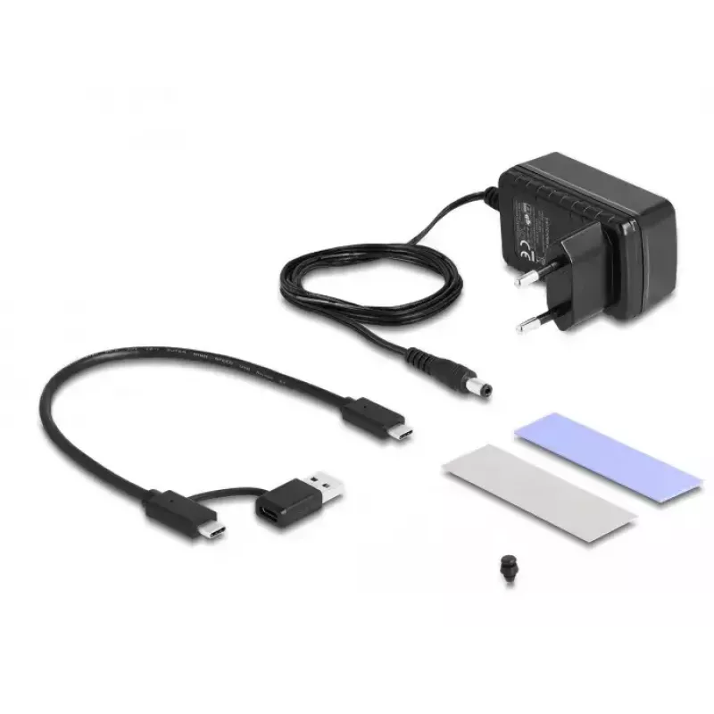 DeLOCK USB Type-C keitiklis, skirtas M.2 NVMe SSD ir SATA SSD/HDD klonavimo funkcijai
