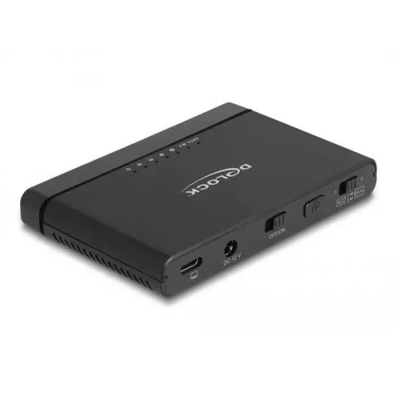 DeLOCK USB Type-C keitiklis, skirtas M.2 NVMe SSD ir SATA SSD/HDD klonavimo funkcijai