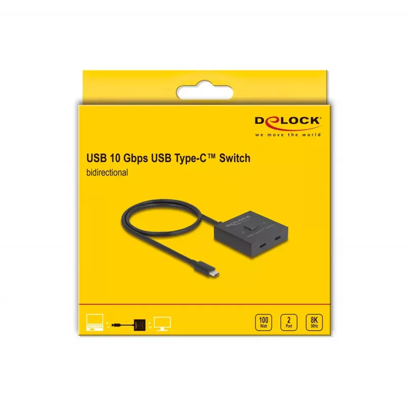 USB jungiklis DeLOCK 18911 Type-C 10 000 Mbit/s Juodas