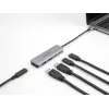 DeLOCK USB 3.2 Gen 1 5 Gbps 2x USB-C ir 2x USB-A metalinis USB šakotuvas pilkas
