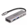DeLOCK USB 3.2 Gen 1 5 Gbps 2x USB-C ir 2x USB-A metalinis USB šakotuvas pilkas