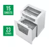 Smulkintuvas Leitz IQ Office P4, kryžminis pjovimas, 22,3 cm, 4 x 40 mm, 23 l, 225 lapų, 55 dB