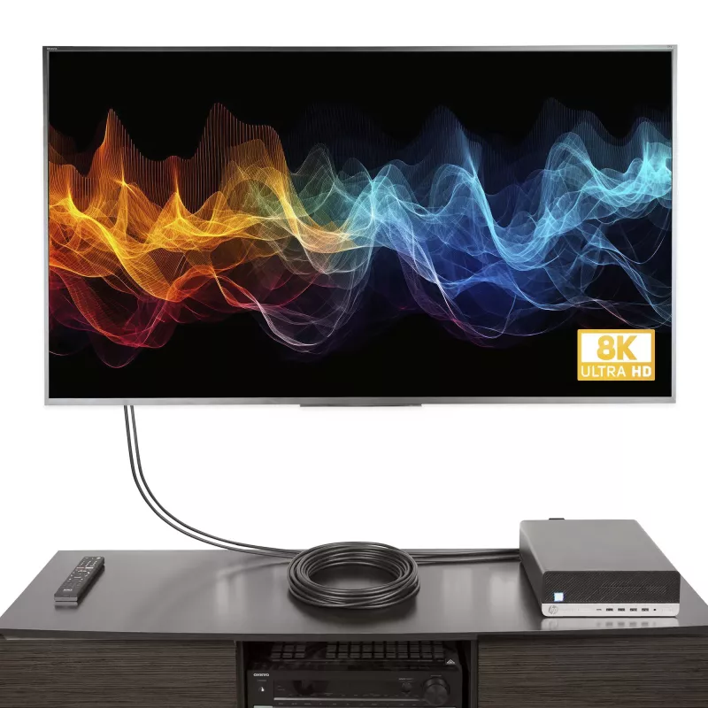 StarTech.com 15,2 m (50 pėdų) aktyvus DisplayPort 1.4 kabelis, DP8K su HBR3, HDR10, MST, DSC 1.2, HDCP 2.2, 8K 60Hz, 4K 120Hz - DP 1.4 kabelis M/M