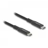USB-C laidas DeLOCK USB Type-C vyriškas į vyrišką 20 Gbps 0,5 m juodas metalinis