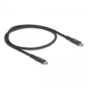 USB-C laidas DeLOCK USB Type-C vyriškas į vyrišką 20 Gbps 0,5 m juodas metalinis
