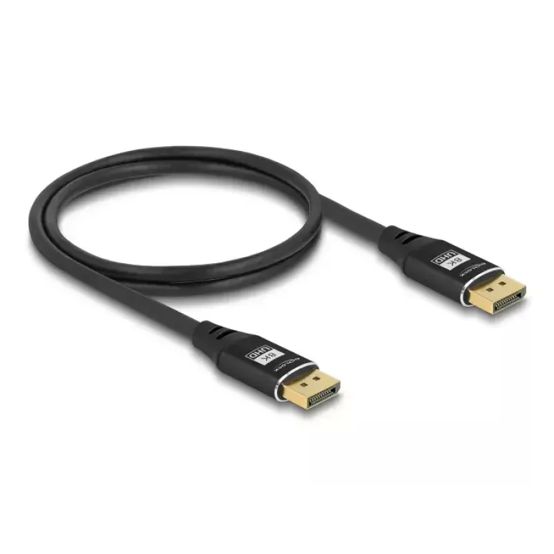 DeLOCK DisplayPort kabelis 8K 60 Hz 5 m juodas metalinis