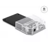 DeLOCK SuperSpeed USB dokavimo stotelė 2,5 colio SATA HDD SSD juoda