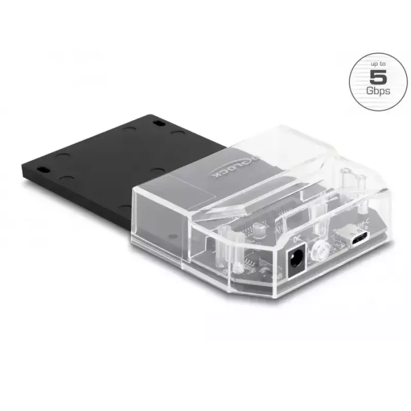 DeLOCK SuperSpeed USB dokavimo stotelė 2,5 colio SATA HDD SSD juoda