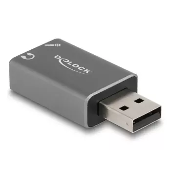 DeLOCK išorinė USB garso kortelė USB-A kištukas į 2 × 3,5 mm stereo